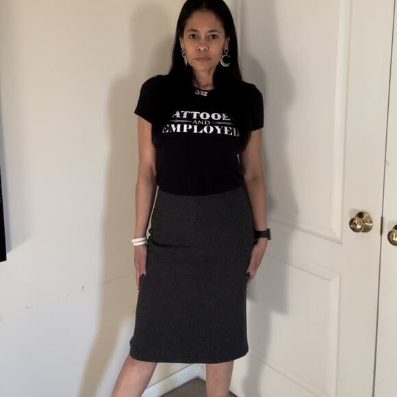 Rafaella Charcoal midi pencil skirt size 4 - Picture 1 of 16
